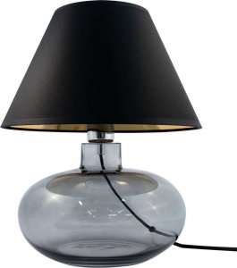 Lampa stołowa Zumaline Nocna LAMPA stojąca MERSIN 5517BKGO Zumaline stołowa LAMPKA szklana czarna grafitowa 1