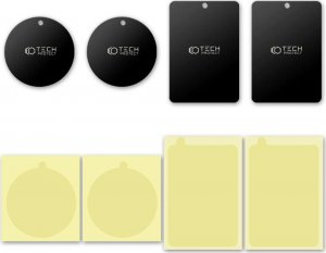 4kom.pl Blaszki magnetyczne MetalPlate Magnetic do uchwytu samochodowego 4-Pack Black 3