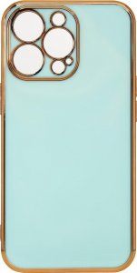 Hurtel Lighting Color Case Etui Xiaomi Redmi Note 11 Żelowy Ze Złotą Ramką Miętowy 1