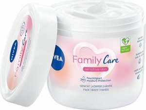 Nivea Family Care Sensitive Skin lekki krem nawilżający do twarzy, ciała i dłoni 450ml 3