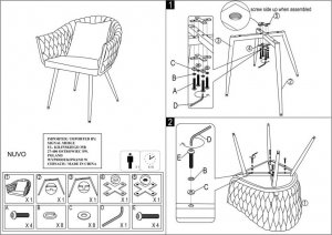 Signal Krzesło NUVO VELVET szare z podłokietnikami Signal 6