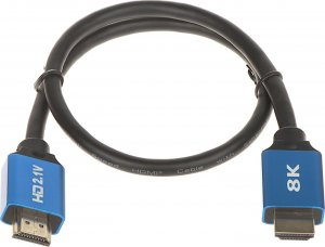 Kabel HDMI - HDMI 0.5m czarny (HDMI-0.5-V2.1) 2