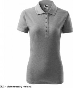 MALFINI Pique Polo 210 - ADLER - Koszulka polo damska, 200 g/m - ciemnoszary melanż L 1