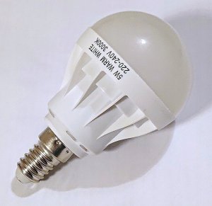 Żarówka led E14 kulka barwa światła biała ciepła 5 1