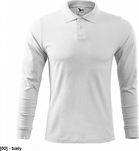 MALFINI Single J. LS 211 - ADLER - Koszulka polo męska, 180 g/m, 100% bawełna, - biały - rozmiar XL 1