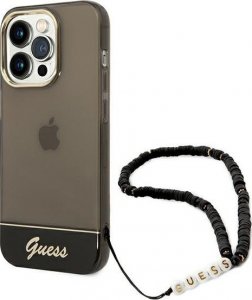 Guess Etui Guess GUHCP14XHGCOHK Apple iPhone 14 Pro Max czarny/black hardcase Translucent Pearl Strap 1