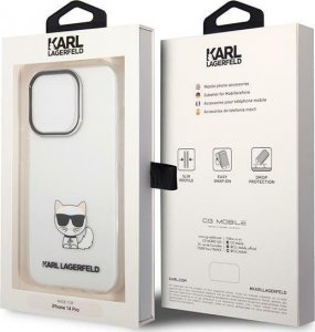 Karl Lagerfeld Etui Karl Lagerfeld KLHCP14XCTTR Apple iPhone 14 Pro Max hardcase przeźroczysty/transparent Choupette Body 8