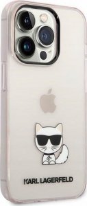 Karl Lagerfeld Etui Karl Lagerfeld KLHCP14XCTTRI Apple iPhone 14 Pro Max hardcase różowy/pink Transparent Choupette Body 2