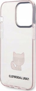 Karl Lagerfeld Etui Karl Lagerfeld KLHCP14XCTTRI Apple iPhone 14 Pro Max hardcase różowy/pink Transparent Choupette Body 4