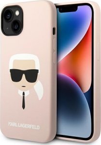 Karl Lagerfeld Etui Karl Lagerfeld KLHMP14SSLKHLP Apple iPhone 14 hardcase jasnoróżowy/light pink Silicone Karl`s Head Magsafe 1