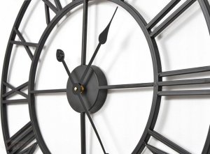 OEM METALOWY ZEGAR ŚCIENNY 50 CM VINTAGE CZARNY 2