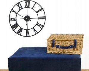 OEM METALOWY ZEGAR ŚCIENNY 50 CM VINTAGE CZARNY 3