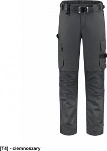 TRICORP Work Pants Twill Cordura Stretch T62 - ADLER - Spodnie robocze unisex, 280 g/m, 35% bawełna, 65% poliester, - ciemnoszary - rozmiar 45 1