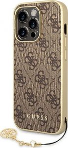 Guess Etui Guess GUHCP14LGF4GBR Apple iPhone 14 Pro brązowy/brown hardcase 4G Charms Collection 1