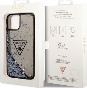 Guess Etui Guess GUHCP14MLFCTPK Apple iPhone 14 Plus czarny/black hardcase Liquid Glitter Palm Collection 8