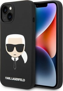 Karl Lagerfeld Etui Karl Lagerfeld KLHCP14MSLKHBK Apple iPhone 14 Plus hardcase czarny/black Silicone Karl`s Head 1
