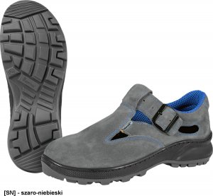 BRCZ-VS265 SB FO E SRA - welurowe buty bezpieczne typu sandał z podnoskiem 42 1