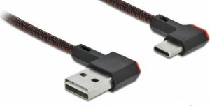 Kabel USB Delock USB-A - USB-C 2 m Czarno-czerwony (85283) 1