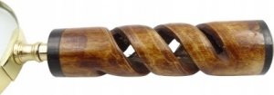 Lupa w oprawie mosiężnej, rączka rogowa NC2356 2