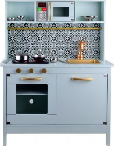 Jokomisiada Miętowa drewniana Kuchnia dla dzieci garnki ZA4128 2