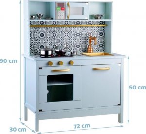 Jokomisiada Miętowa drewniana Kuchnia dla dzieci garnki ZA4128 3