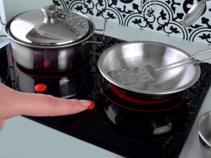 Jokomisiada Miętowa drewniana Kuchnia dla dzieci garnki ZA4128 5