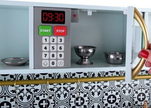 Jokomisiada Miętowa drewniana Kuchnia dla dzieci garnki ZA4128 6