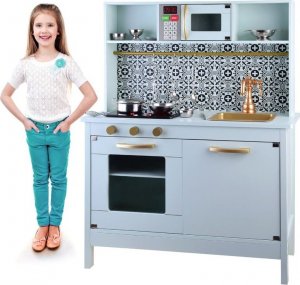 Jokomisiada Miętowa drewniana Kuchnia dla dzieci garnki ZA4128 7