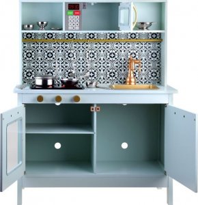 Jokomisiada Miętowa drewniana Kuchnia dla dzieci garnki ZA4128 9