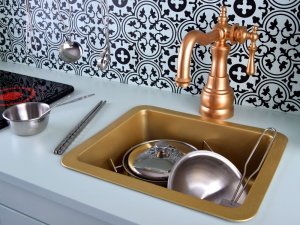 Jokomisiada Miętowa drewniana Kuchnia dla dzieci garnki ZA4128 10