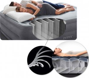 Intex Materac dmuchany z wbudowaną pompką dwuosobowy INTEX 64414 6
