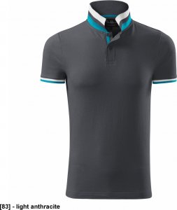MALFINI Collar Up 256 - ADLER - Koszulka polo męska, 215 g/m, 100% bawełna, - light anthracite 2XL 1