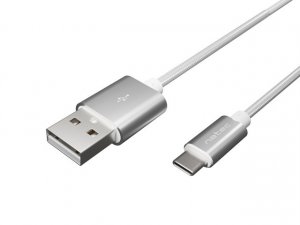 Kabel USB Natec USB-A - USB-C 1 m Biały (NKA-1955) 1