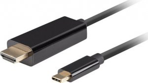 Kabel USB Lanberg USB-C - HDMI 1 m Czarny (CA-CMHD-10CU-0010-BK) 1