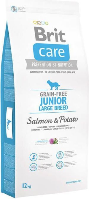 Brit Care Grain-free Junior Large Breed Salmon & Potato - 12 kg 1