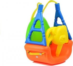 LeanToys Wygodna Huśtawka Miś 3w1 Regulowana Kubełkowa 6m + 4