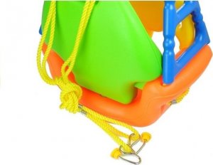 LeanToys Wygodna Huśtawka Miś 3w1 Regulowana Kubełkowa 6m + 6