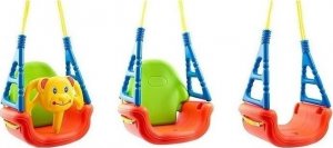 LeanToys Wygodna Huśtawka Miś 3w1 Regulowana Kubełkowa 6m + 7