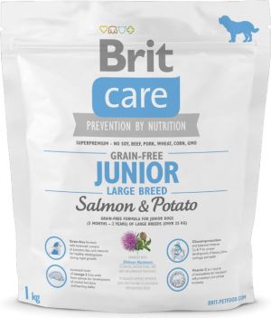 Brit Care Grain-free Junior Large Breed Salmon & Potato - 1 kg 1