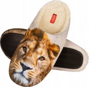 Soxo Męskie Kapcie SOXO ze zdjęciem lwa z twardą podeszwą TPR 4445 1