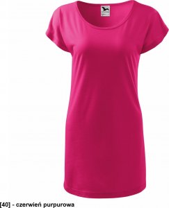 MALFINI Love 123 - ADLER - Koszulka/sukienka damska, 170 g/m, 5% elastan, 95% wiskoza, - czerwień purpurowa 2XL 1