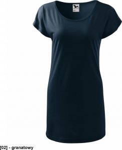 MALFINI Love 123 - ADLER - Koszulka/sukienka damska, 170 g/m, 5% elastan, 95% wiskoza, - granatowy S 1
