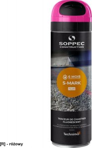 Soppec FASMARK - fluorescencyjna farba w spray'u do znakowania poziomego - różowy 5