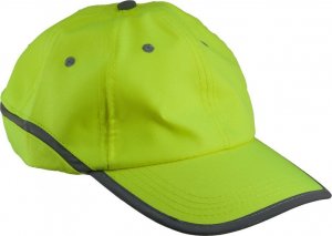 URGENT URG-HV - CZAPKA FLUORESCENCYJNA Z DASZKIEM, ODBLASKOWY PASEK - YELLOW. 2