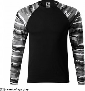 MALFINI Camouflage LS 166 - ADLER - Koszulka unisex, 160 g/m, 100% bawełna, - camouflage gray 3XL 1