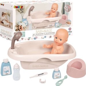 Smoby SMOBY Baby Nurse Zestaw Do Kąpieli dla Lalki Wanienka + Akcesoria 1