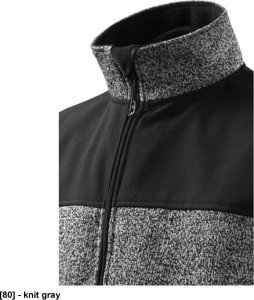 RIMECK Casual 550 - ADLER - Softshell kurtka męska, 350 g/m, 100% poliester, - knit gray L 1