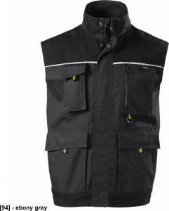 RIMECK Ranger W54 - ADLER - Kamizelka robocza męska, 270 g/m, 65% poliester, 35% bawełna, - ebony gray 52/54 1