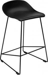 King Home Krzesło barowe ROLF czarne 76 1