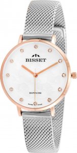 Zegarek Bisset Szwajcarski zegarek damski Bisset BSBF32 srebrny st motyw 1